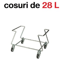 Suport cu roti pentru cosurili supermarket de 28l  