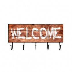 Cuier perete cu aspect vitange   Welcome