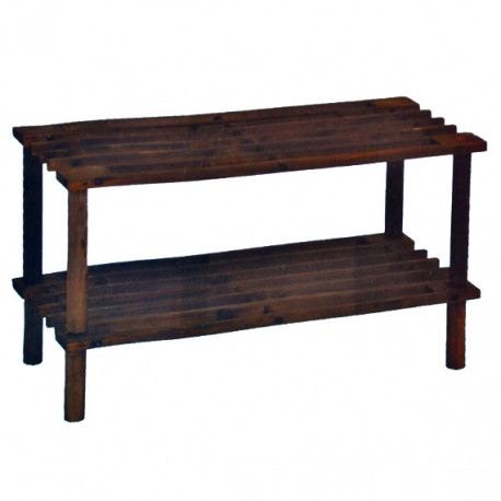 Pantofar etajera din lemn cu 2 rafturi