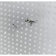 Cui metalic cu prindere dubla pe plasa perforata 10 cm