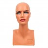 Cap manechin dama plastic bej machiat  