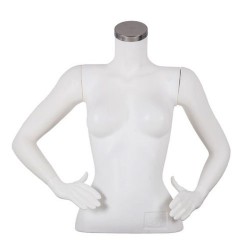 Bust dama cu maini  din plastic alb 