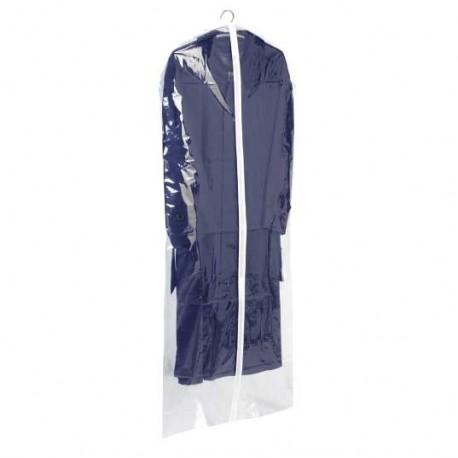 Husa protectie haine transparenta cu fermoar 137 x 60 cm
