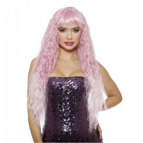 Peruca par lung roz