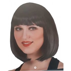 Peruca bruneta cu par scurt bob