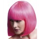 Peruca roz cu par scurt bob
