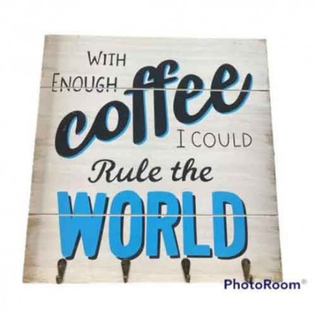 Cuier pe tablou din lemn 40 x 40 cm