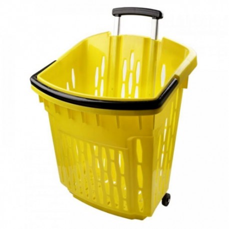 Troller supermarket 38 de litri galben „KON” 