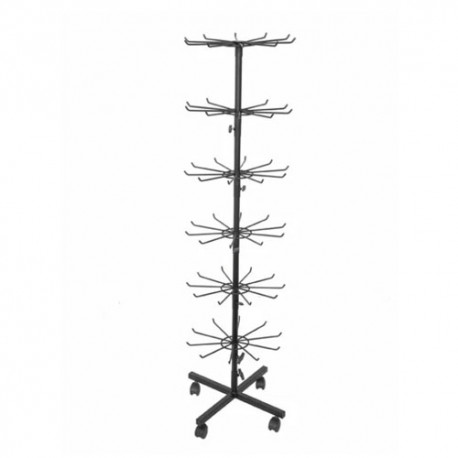 Suport accesorii negru cu sase nivele