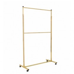 Stender haine auriu cu inaltime reglabila 180 -220 cm