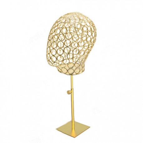 Cap manechin metalic auriu cu inaltime reglabila