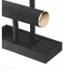 Suport bratari inele cercei din catifea neagra 24x10x27.5cm