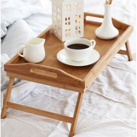 Masa de servit masa la pat din bambus 50x30x5.5 cm