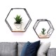 Set etajere metalice hexagonale