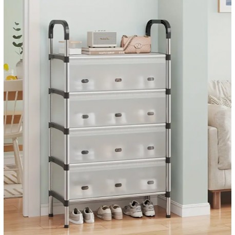 Pantofar metalic cu 4 rafturi inchise