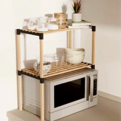 Etajera din lemn pentru cuptorul cu microunde