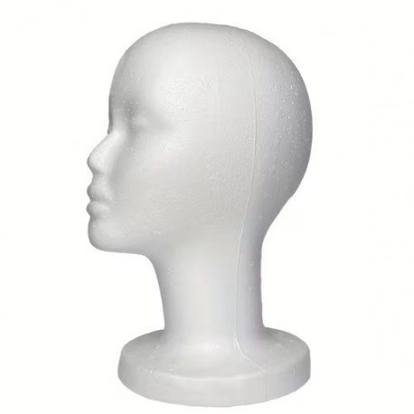 Cap femeie din polistiren alb 