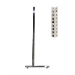 Stalp patrat metalic cromat cu talpa in “L”2.4M