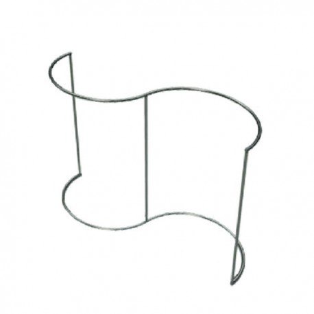 Stender metalic cromat in forma de “S”