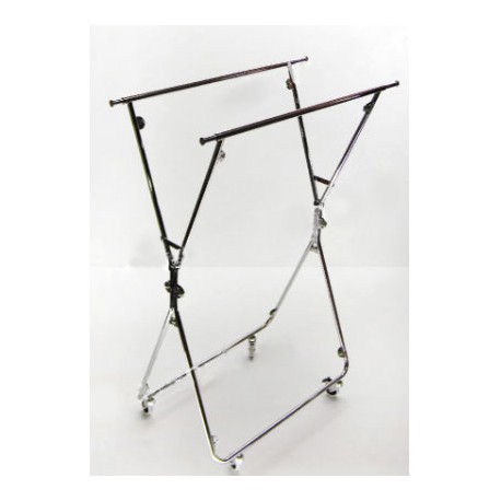 Stender dublu pliabil cromat cu roti