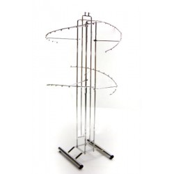 Stender metalic cromat pentru lenjerie cu brate in  spirala