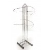 Stender metalic cromat pentru lenjerie cu brate in  spirala