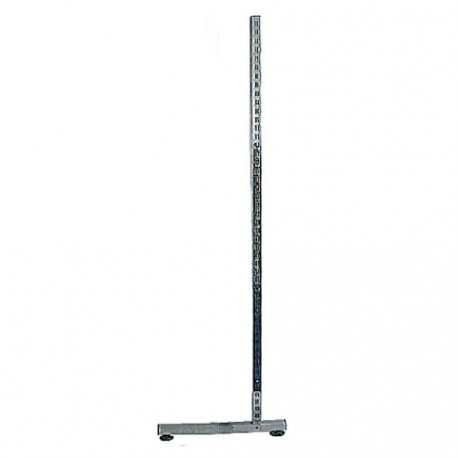 Stalp patrat metalic cromat cu talpa in T 2m