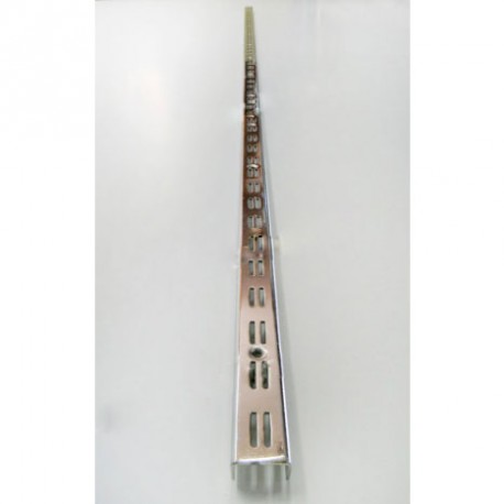 Stalp metalic cromat cu doua orificii