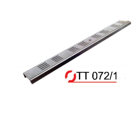 Stalp metalic cromat cu patru orificii