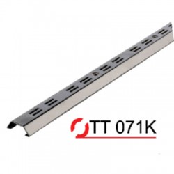 Stalp metalic cromat conic cu doua orificii