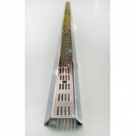 Stalp metalic cromat conic cu doua orificii